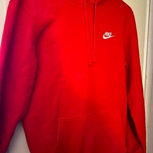Red Nike hoodie
